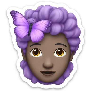 lilac butterfly  sticker