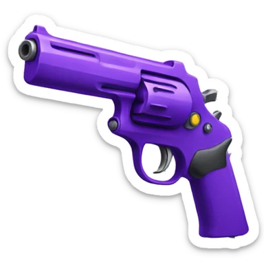 purple gun sticker