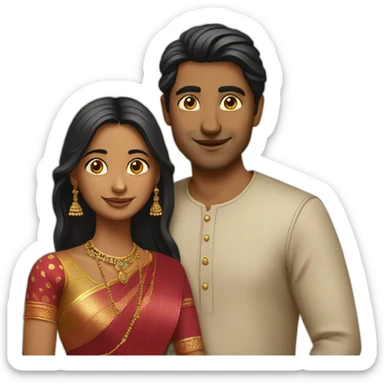 Indian couple sticker