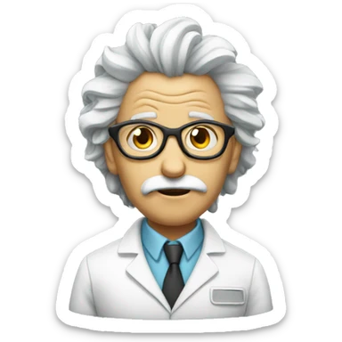 mad scientist sticker