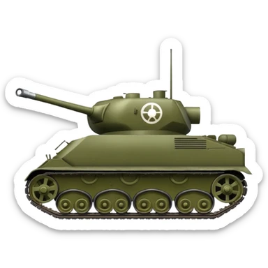 T-34 tank, side view, no symbols sticker