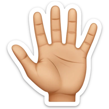 stop hand gesture with palm facing forward sticker