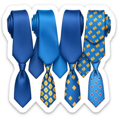 Blue nect ties and hats sticker