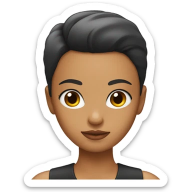 Girl with a slick back sticker