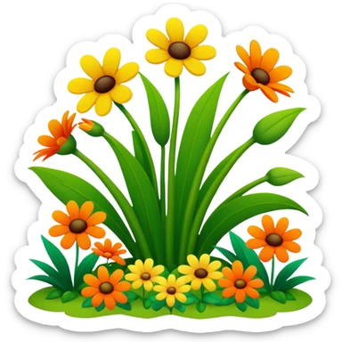 crea un emoji de un jardín sticker