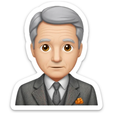 Old british vibe suit man sticker