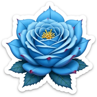 Rosa azul con espinas sticker