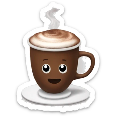 Hot cocoa in a cup sticker