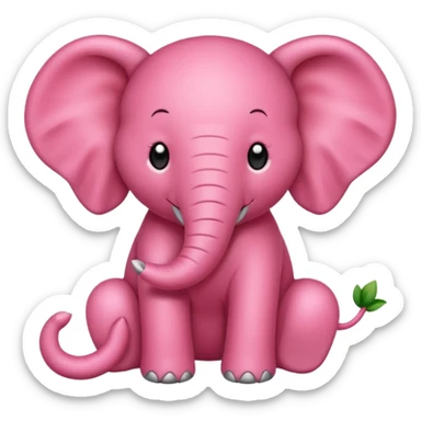 Strawberry elephant sticker