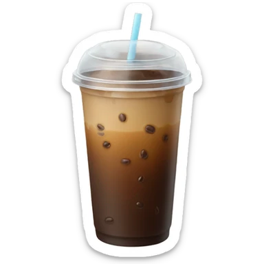 iced coffee with flat lid  sticker