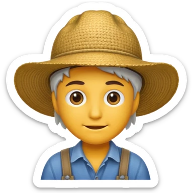 farmer hat sticker