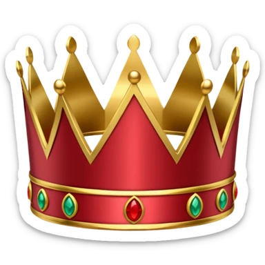 Gold laurel crown with crimson core. sticker