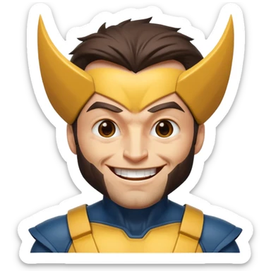 Wolverine is laughing  sticker