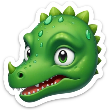 crying dino sticker