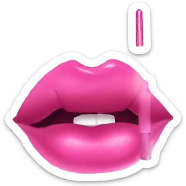pink lipgloss sticker