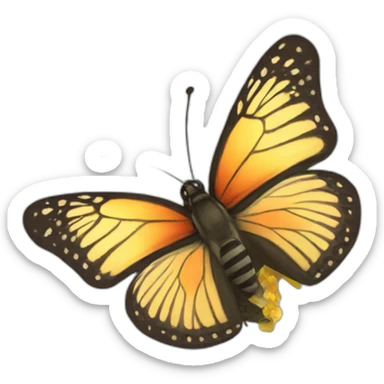 Butterfly taking pictures  sticker