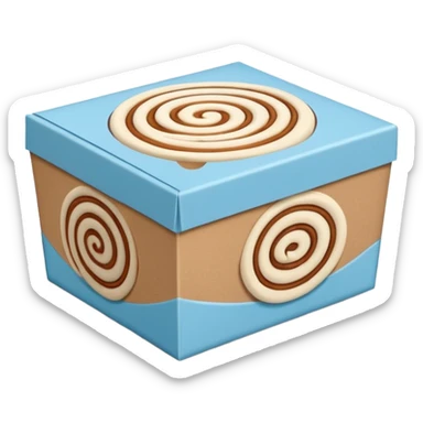 light blue cinnabon box sticker