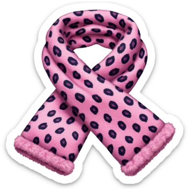 Pink leopard muffler sticker