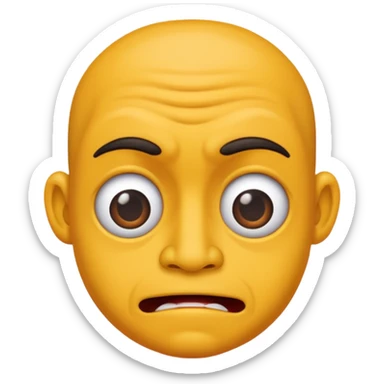 an ugly human, male sticker