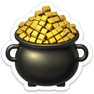 Animated pot of gold 8 bit sticker