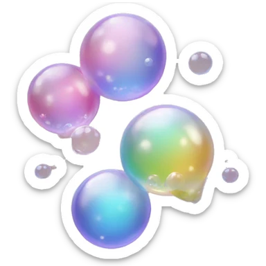Soap bubbles sticker