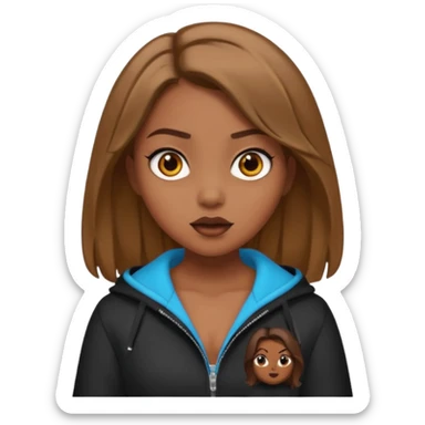 pretty long hair girl middle parted, amazed, good clothes, tanned, baddie, RELLY PREETY, BADDIE, DRESSED AS A BADDIE, LIGHT BROWN HAIR sticker