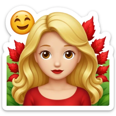 Una pradera con muchas setas y hadas sticker