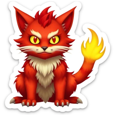 Meowster-Demon-Fakémon-Vernid-Fionbri-hybrid-creature sticker