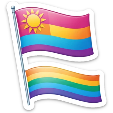 Floptropica flag sticker