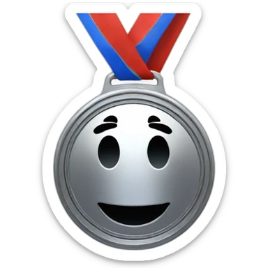 Metal 5th place medal sticker
