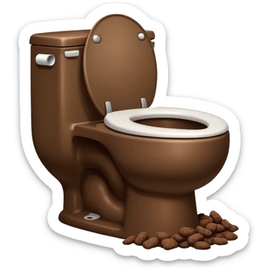 Poop with toilet sticker