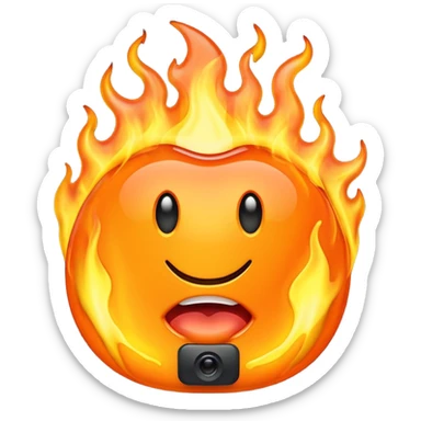 Web Cam on FIRE sticker