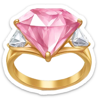 large pink diamond ring sticker