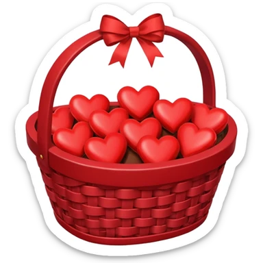 Valentine’s Day basket sticker