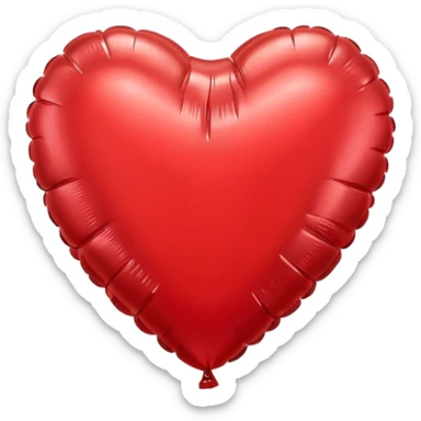 Foil balloon heart, remove background sticker