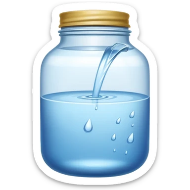 Aquarius (a jar spilling water outward) sticker