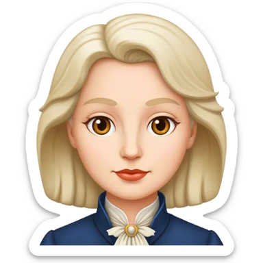 founding father with feminine face sticker