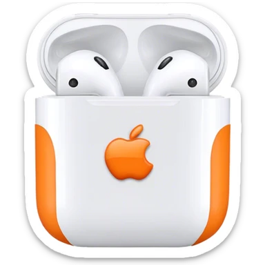 Orange AirPods  sticker