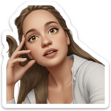 realistic portrait of a girl sticker