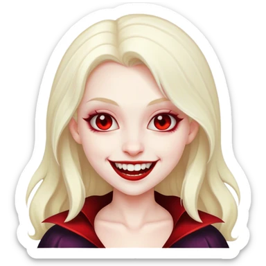 Vampire girl smiling sticker