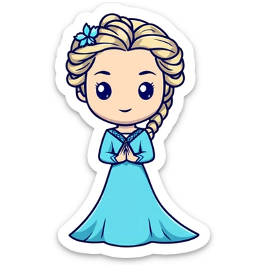 Elsa from Frozen Disney princess sticker