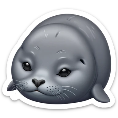 Sleepy seal sticker