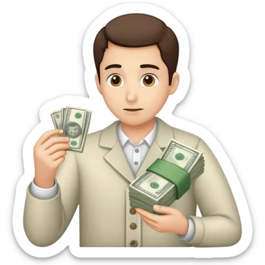 Save money carefully and meticulously sticker