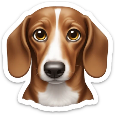 Dachshund marrón con manchas blancas sticker