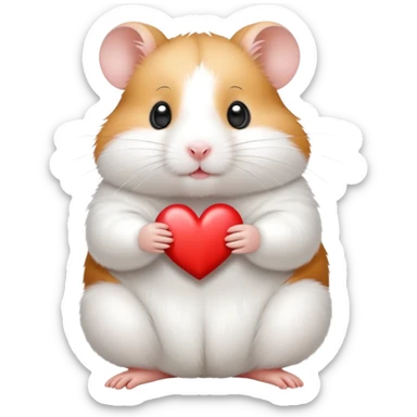 Hamster qui fait un cœur coréen sticker