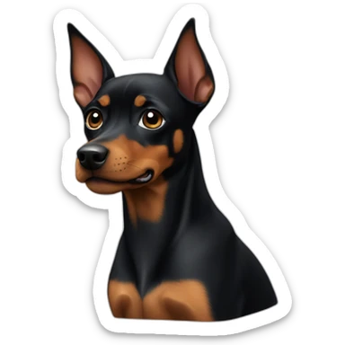 Black pinscher mini sticker