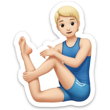 Doing like with the toe of the foot  sticker