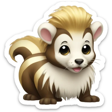 Golden skunk sticker