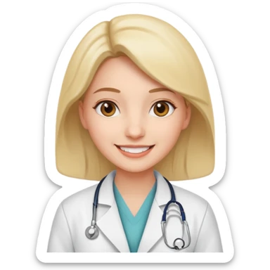 young female doctor emoji transparent background sticker