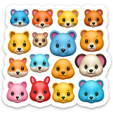 Animales divertidos y tiernos sticker